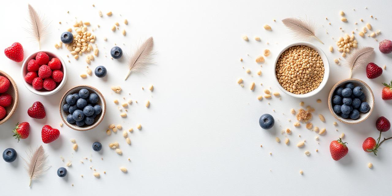 Artistic representation of bird-inspired healthy ingredients